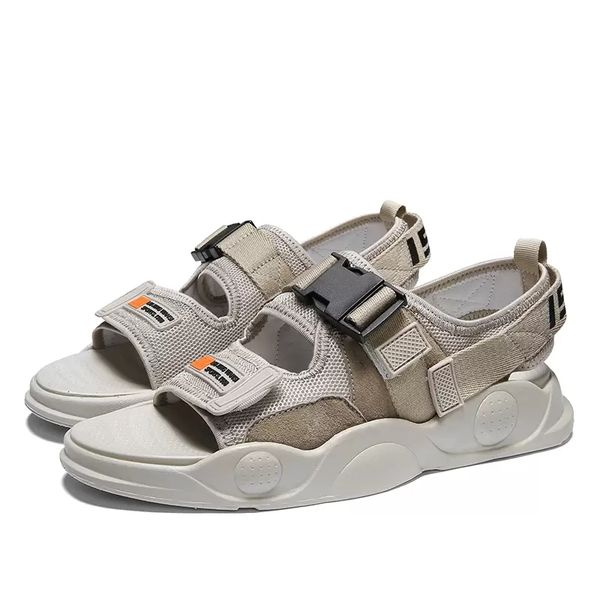 

sandals outdoor sandal mens sandale sports leather roman dress summer water sandalia in sneaker praia 39 thick s, Black