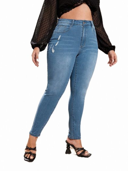 

women's jeans plus high waist ripped skinny jeans z5tz#, Blue