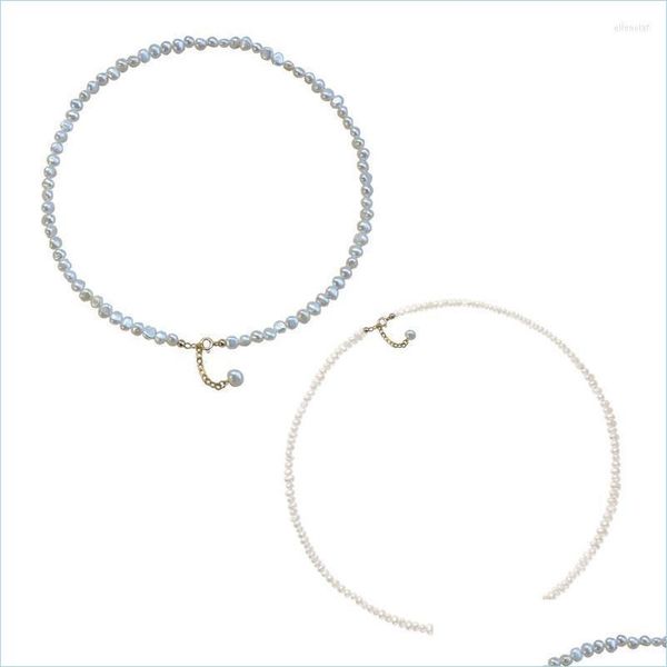 

chokers chokers summer simple freshwater pearl irregar necklace retro temperament small fresh crystal short clavicle n84dchokers elle dhypo, Golden;silver
