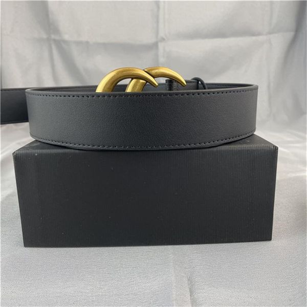 

2021 fashion big buckle genuine leather belt with box designer men women mens belts270v, Black;brown