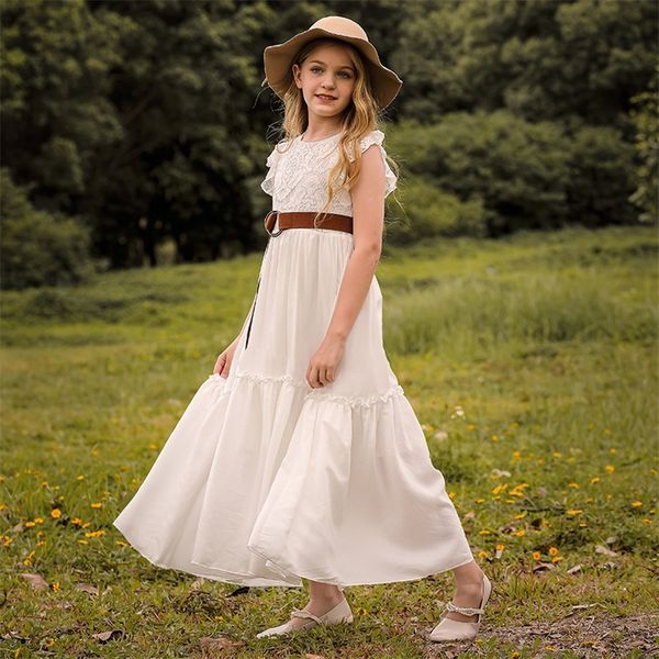 

girl's dresses summer girls lace dresses kids flower girl wedding princess party dress vestidos costume children clothing for 4-14years, Red;yellow