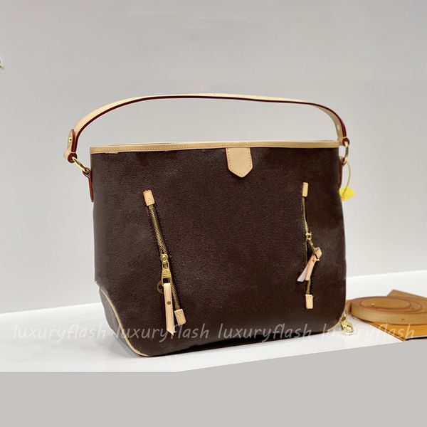 

fashion women handbags shopping bags one handle purse designer purses large capacity zipper white leater canvas coating