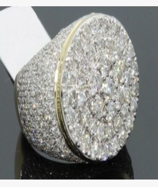 

whole 3pcslots yellow gold filled inlay diamond men039s ring size 610upmark, Golden;silver