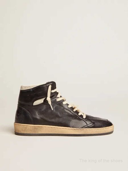 

dirty shoes sky-star sneakers designer luxury version italian retro handmade womens black nappa leather with white nappa-leather star
