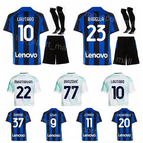 

men youth club soccer 10 lautaro martinez jersey set 77 marcelo brozovic 9 edin dzeko 90 romelu lukaku 20 hakan calhanoglu 23 nicolo barella, Black