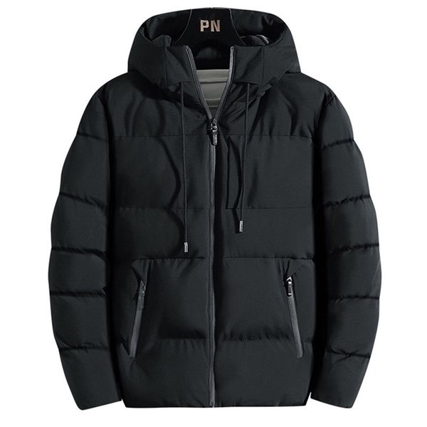 

men's jackets cotton padded jacket autumn winter casual clothing plus size hooded thick warm parkas coat men outwear 220908, Black;brown