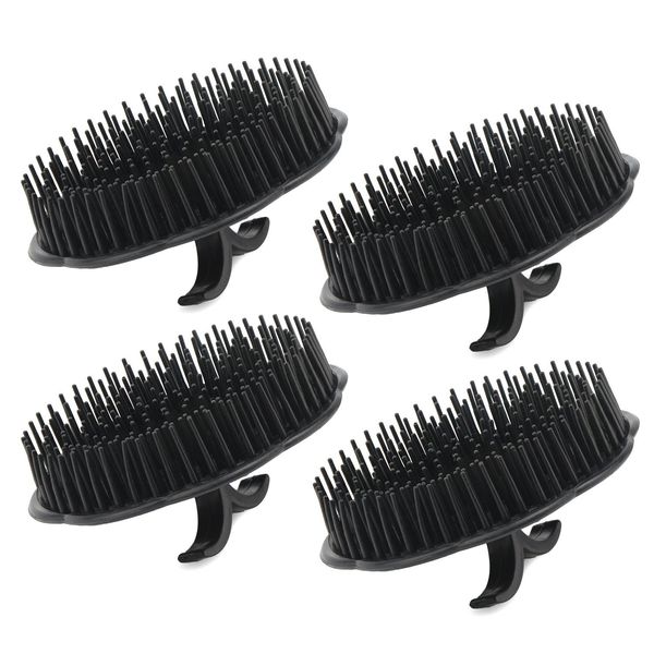 

hair brushes l mens shampoo brush scalp masr mas floriated shower comb for deep cleaning hand plastic growth beard pe hairchigonst9781474, Silver
