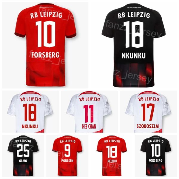 

club 2022 2023 soccer 7 marcel sabitzer jerseys 18 chriser nkunku 17 dominik szoboszlai 7 dani olmo 9 yussuf poulsen 10 emil forsberg footba, Black;yellow