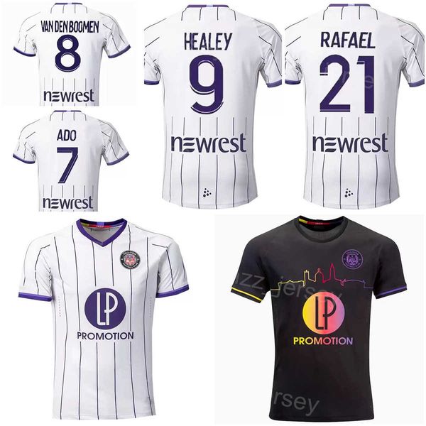 

22-23 club soccer toulouse 21 rafael ratao jerseys 3 zakaria aboukhlal 5 denis genreau 12 issiaga sylla 9 rhys healey 27 thijs dallinga foot, Black;yellow
