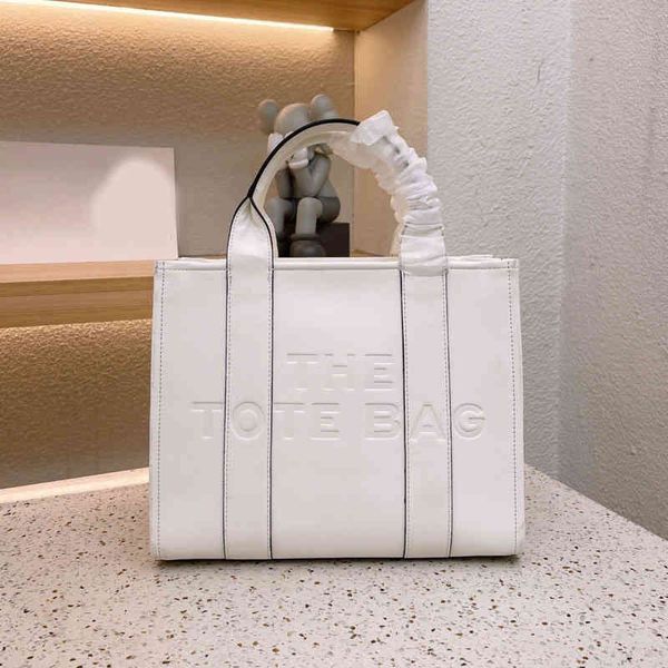

marc the tote bag designer embossed embossing totes bags women leather all-match shopper shoulder handbags 220809