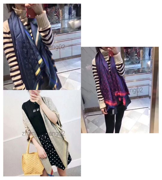 

designer cashmere head l scarf woman mens luxe fashion brands autumn and winter vintage soft versatile warm charming beauty square letter wo, Blue;gray