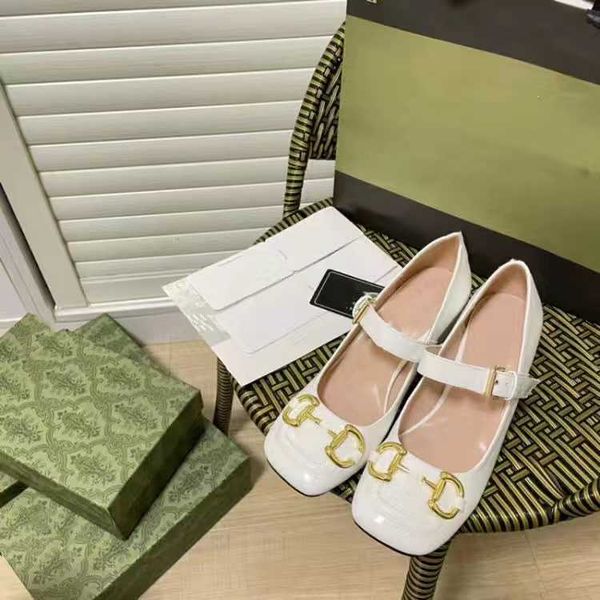 

sandals women dress shoes high heels patent leather horsebit mary-jane with pin buckle strap metal gh5j, Black