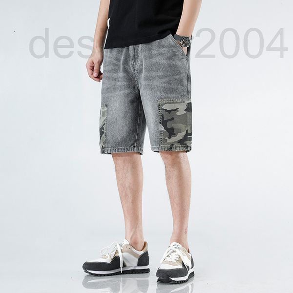 

men's shorts designer denim spring and summer 2022 new korean fashion loose versatile casual five point middle pants br zxfu, White;black