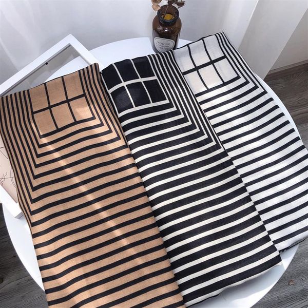 

fashion- 2020 fashion stripe winter scarf women cotton warm foulard lady scarves thick soft bufanda shawls wraps259h, Blue;gray