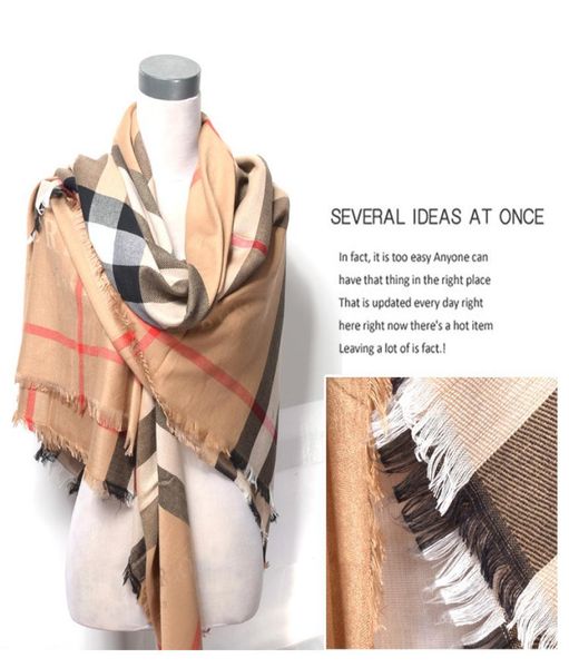 

wholecheck factory sell high 2019 classic wool cashmere scarf silver thread, Blue;gray