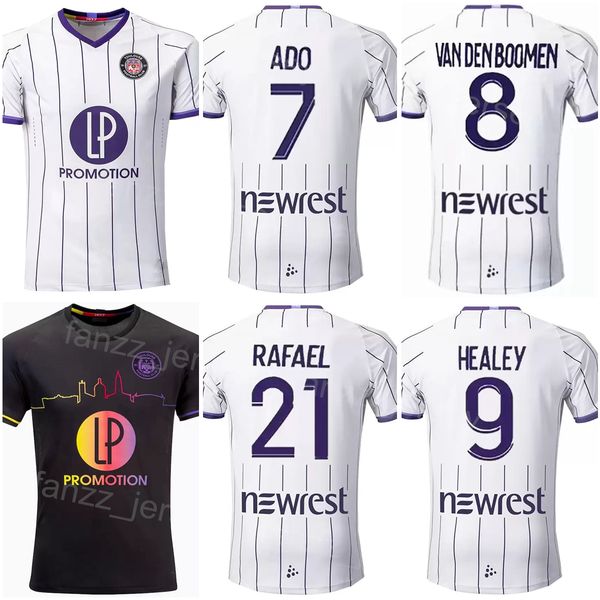

club 2022 2023 toulouse 27 dallinga soccer jersey 21 ratao 9 healey 4 rouault 2 nicolaisen 17 spierings 8 boomen 30 dupe 3 desler 3 aboukhla, Black;yellow
