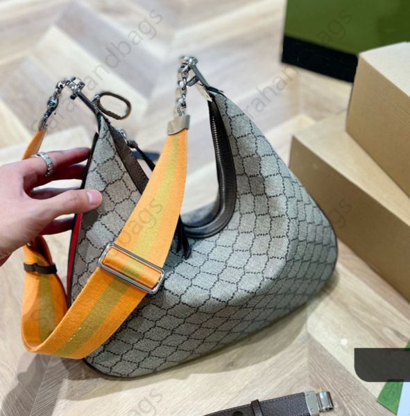 

22fw luxury shoulder bags 5a cross body totes designer womens handbag two-letter print retro croissant bags two sizes ladies wallets