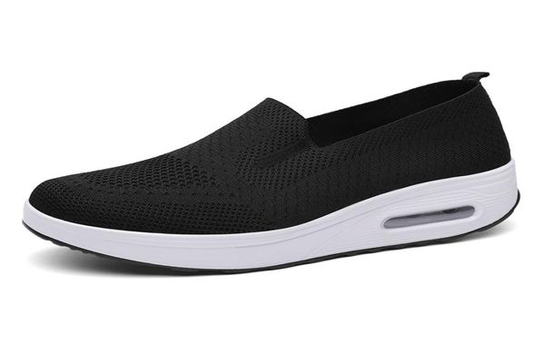 

air cushion sneaker women slipon flats vacation shoes for fitness large size woman footwears spring summer, Black;yellow