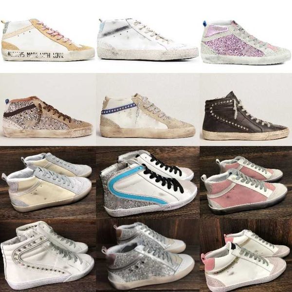 

sneakers casual shoes trainers men shoe designer high golden mid slide star classic white do-old dirty