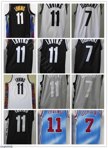 

jersey ncaa college new kevin 7 durant jersey black white blue kyrie 11 mens irving 72 biggie mens retro vintage basketball jerseys, Black;red
