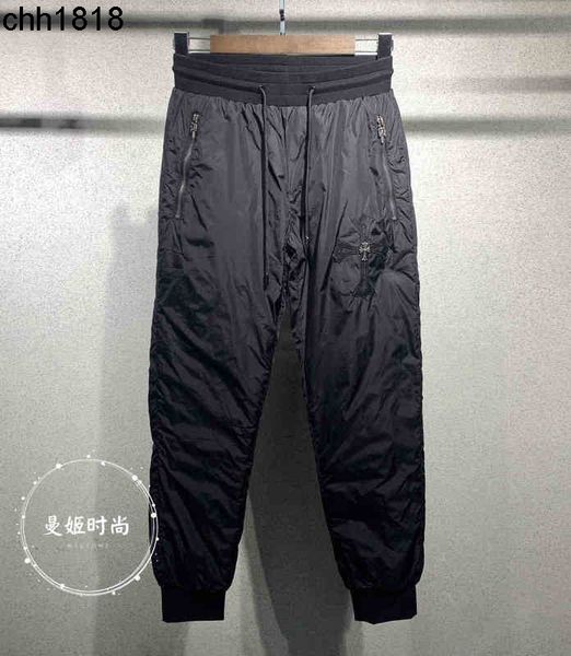 

hearts cross chrome pants embroidered men's straight casual sports pants, Black