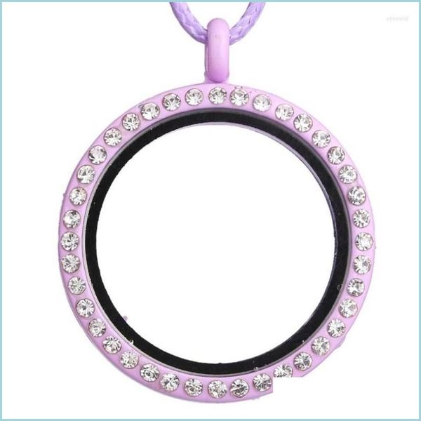 

pendant necklaces pendant necklaces 10pcs plain round rhinestone paint finish floating locket alloy charm jewelry diy making necklace dhhce, Silver