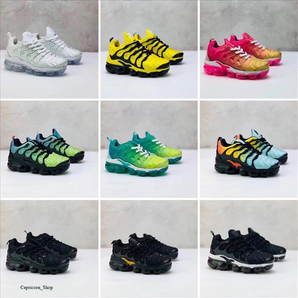 

lace up 2019 tn kids running shoes triple black grey white purple infant & children toddler run trainers boy & girl sneakers233o