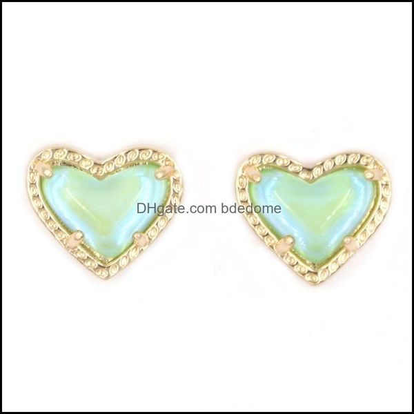 

stud stud arrivals cute colorf glitter 3d resin heart earrings for women valentines giftstud drop delivery 2021 jewelry bdedome dhv0k, Golden;silver