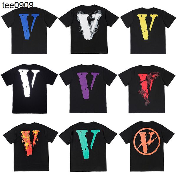 

2021 short sleeve big v tee hao guanxi wang yibo same loose couple men's and women's t-shirt summer, White;black