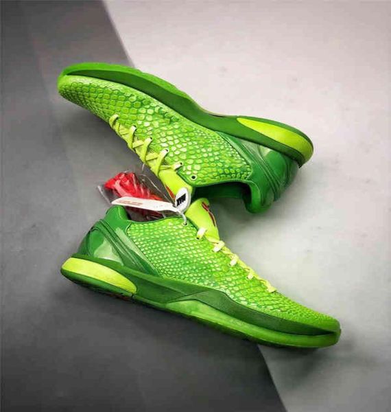 

released authentic christmas 6 protro grinch mamba green applevoltcrims