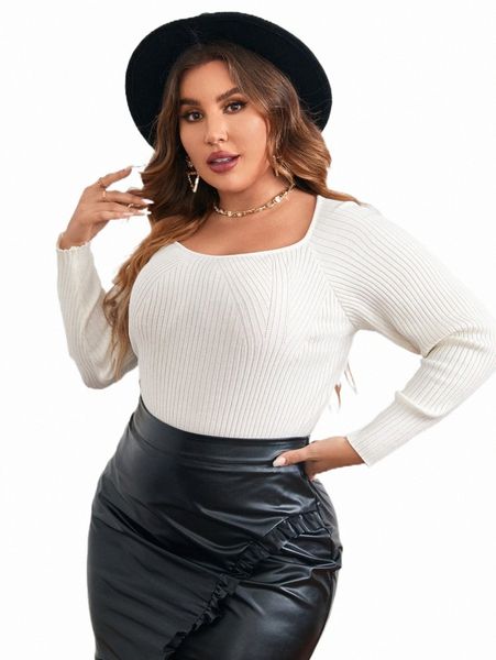

plus size t-shirt plus sweetheart neck raglan sleeve sweater z0hq#, Black
