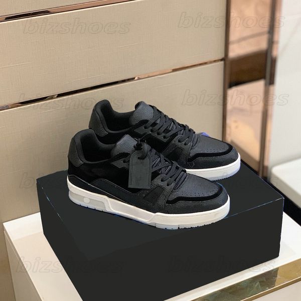 

men luxury designers casual shoes trainer sneaker italy vintage basketball sneakers monograms flowers pattern rubber soles, Black