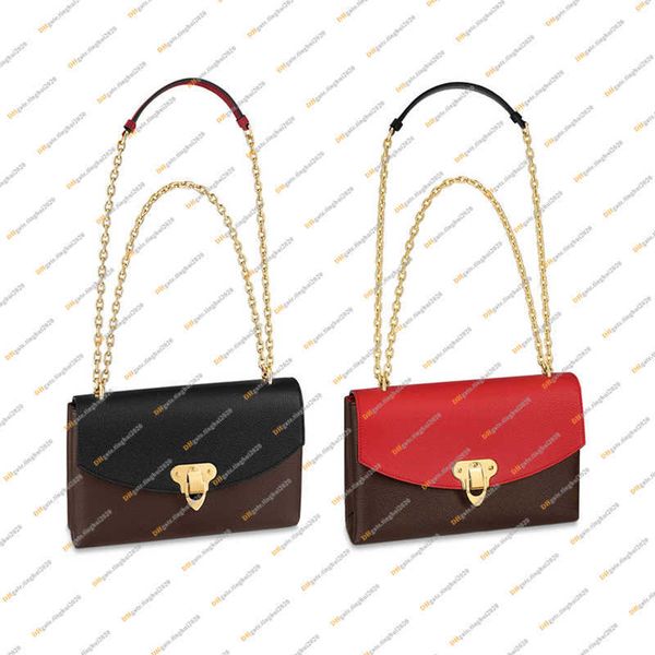 

saint-placide designer women combines chain evening bag canvas print genuine cowhide-leather cross-body clutch purse handbag shoulderbag m43