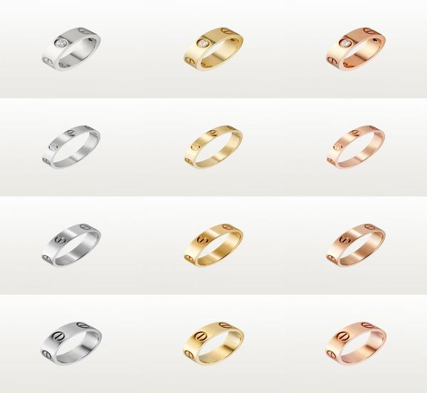 

love screw ring classic luxury designer jewelry 2022 women band rings titan, Silver
