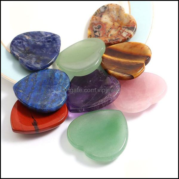 

stone 20x6mm natural thumb stone worry mas palm hand crystal heart shape gemstone gua sha tool healing beauty diy decor dhseller2010 dh9sd, Black