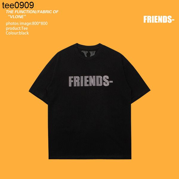 

tee fashion 2021 summer new friends ironing over size t-shirt, White;black