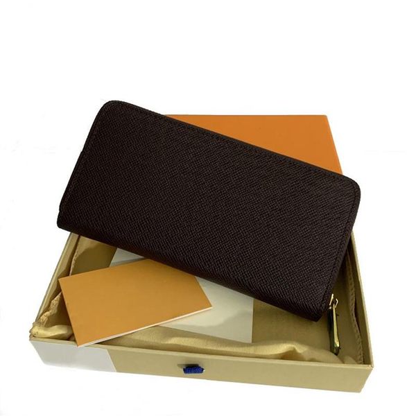 

fashion women clutch wallet pu leather wallet single zipper wallets lady ladies long classical purse with orange box card 60017 a5254u, Red;black