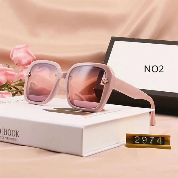 

summer little bee sunglasses fashion sunglasses goggle glasses style 2974 uv400 5 color option with box333n, White;black