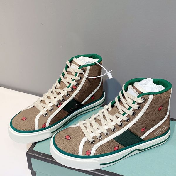 

men tennis 1977 sneaker classical versatile print sneaker high chaussures women canvas shoe with box size 35-46 no412, Black