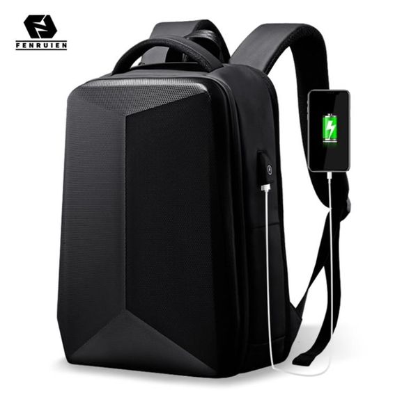 

fenruien hard shell waterproof backpacks anti thief usb charging backpack m