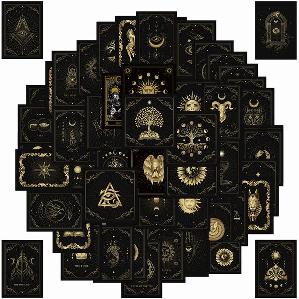 

52pcs tarot stickers for water bottle lapskateboard motorcycle waterproof decals