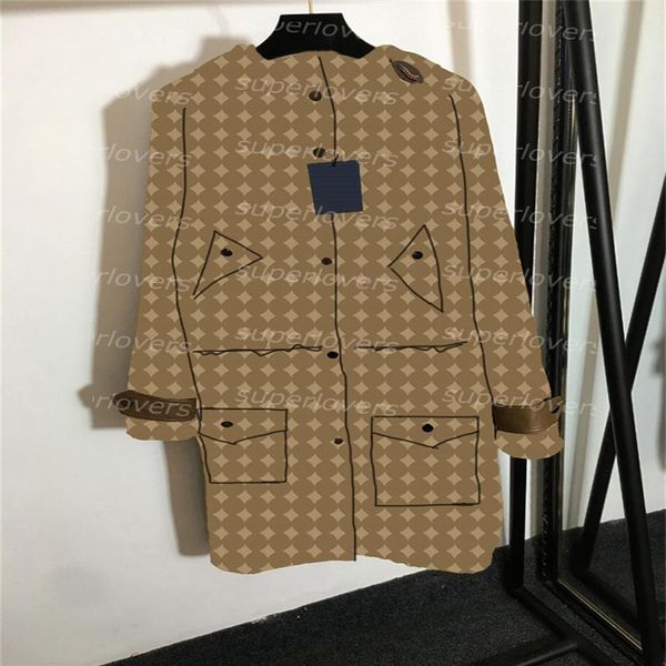 

alphabets flower trench coats vintage long sleeve hood jackets brown womens street style casual waist drawstring outerwear306l, Black;brown