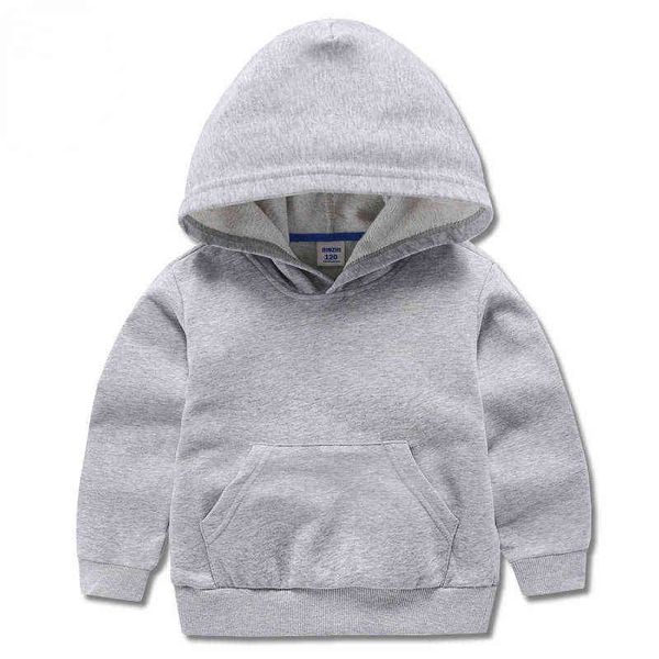 

hoodies sweatshirts children's hooded sweater 2022 new spring and autumn cotton solid color sweater boys and girls hoodie 0908, Black