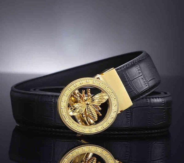 

belts designer belt men039s leisure little bee automatic buckle men039s bus, Black;brown
