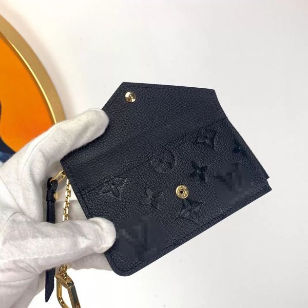

bags m69431 clip empreinte coin purse envelope money bag designer bags vintage cowhide bags card lvs louiseitys viutonitys yslitys ggitys, Red;black