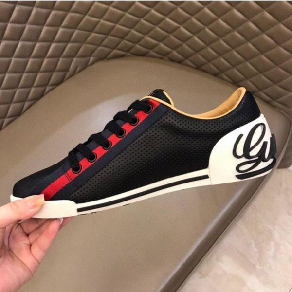 

luxury men vintage low-printed sneaker designer mesh slip-on running casual shoes lady fashion mixed breathable trainers mhja0001 mq cgn, Black