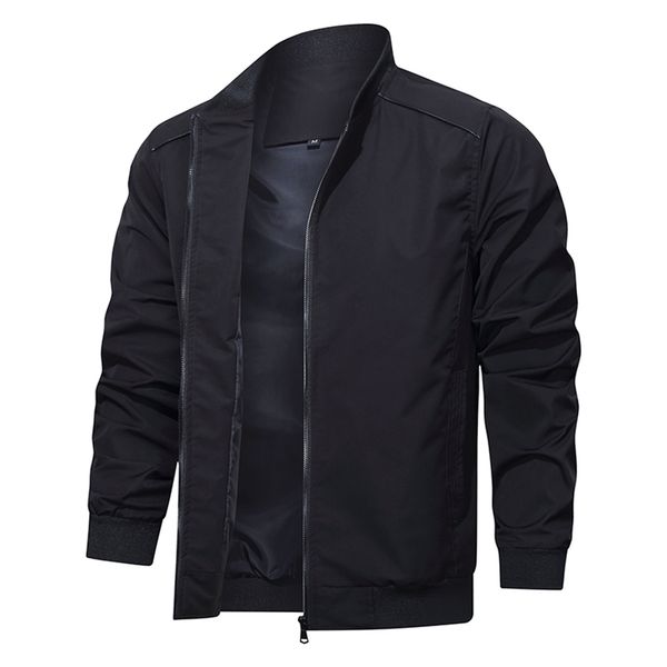 

men's jackets supuscreat bomber fashion casual windbreaker coat spring autumn outwear stand slim military 220908, Black;brown