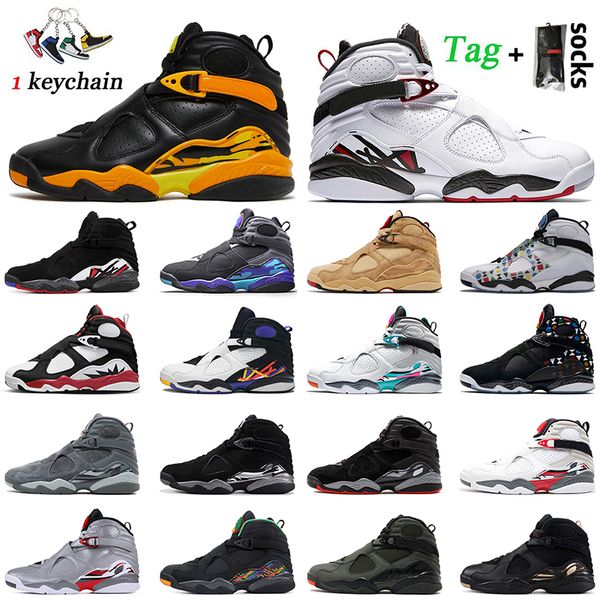 

with socks 2022 jumpman 8 basketball shoes 8s taxi rui hachimura samurai paprika women mens trainers aqua black cement bugs bunny doernbeche