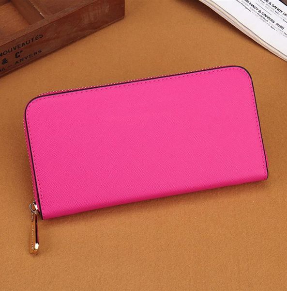 

pink sugao designer wallets pu leather women wallet purse 2019 new zipper clutch long pocket bag with large card holder, Red;black