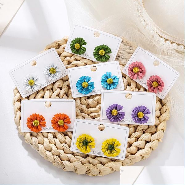

dangle chandelier chandelier flower daisy stud earrings for women jewelry sweet candy girl fresh petal gift gold wire ball fashion k dhwtx, Silver
